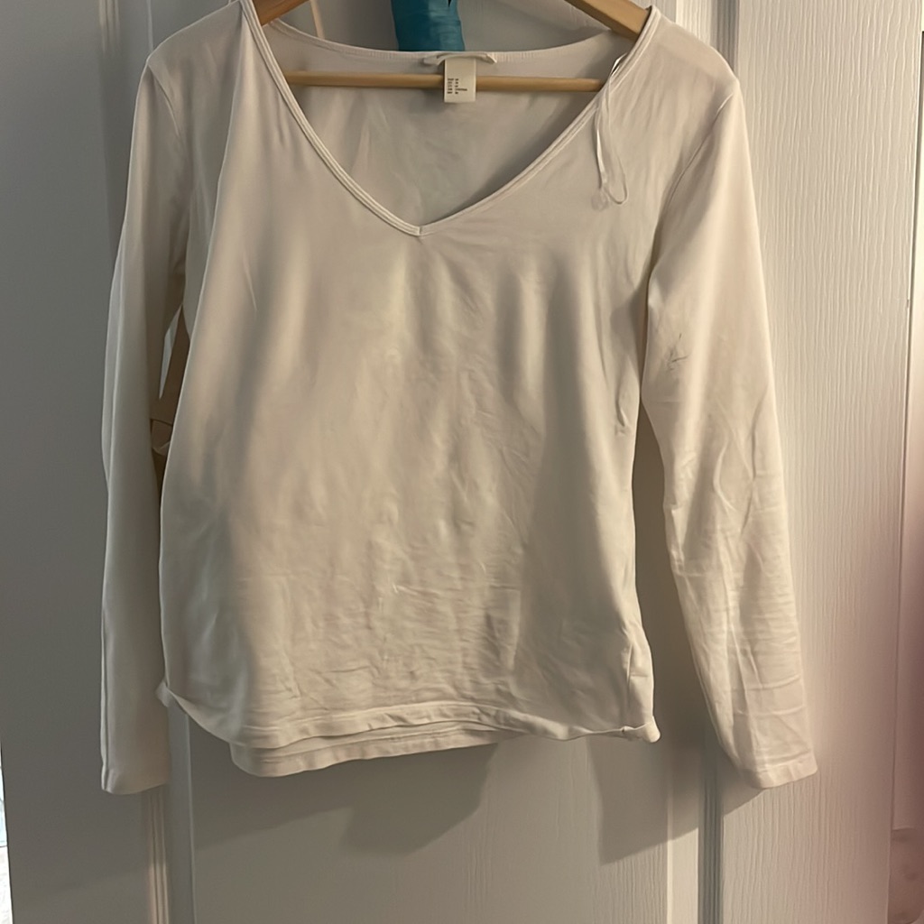 Plain White V Neck Tee (Basic)